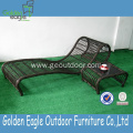 Synthetic Curved Modern Rattan Outdoor Lounge Chair